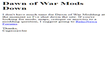 Tablet Screenshot of dow-mods.com